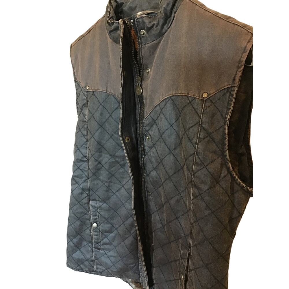 Outback Trading Company Vest Womens Size Large Canaberra Fur Quilted Lined Zip - Picture 7 of 9